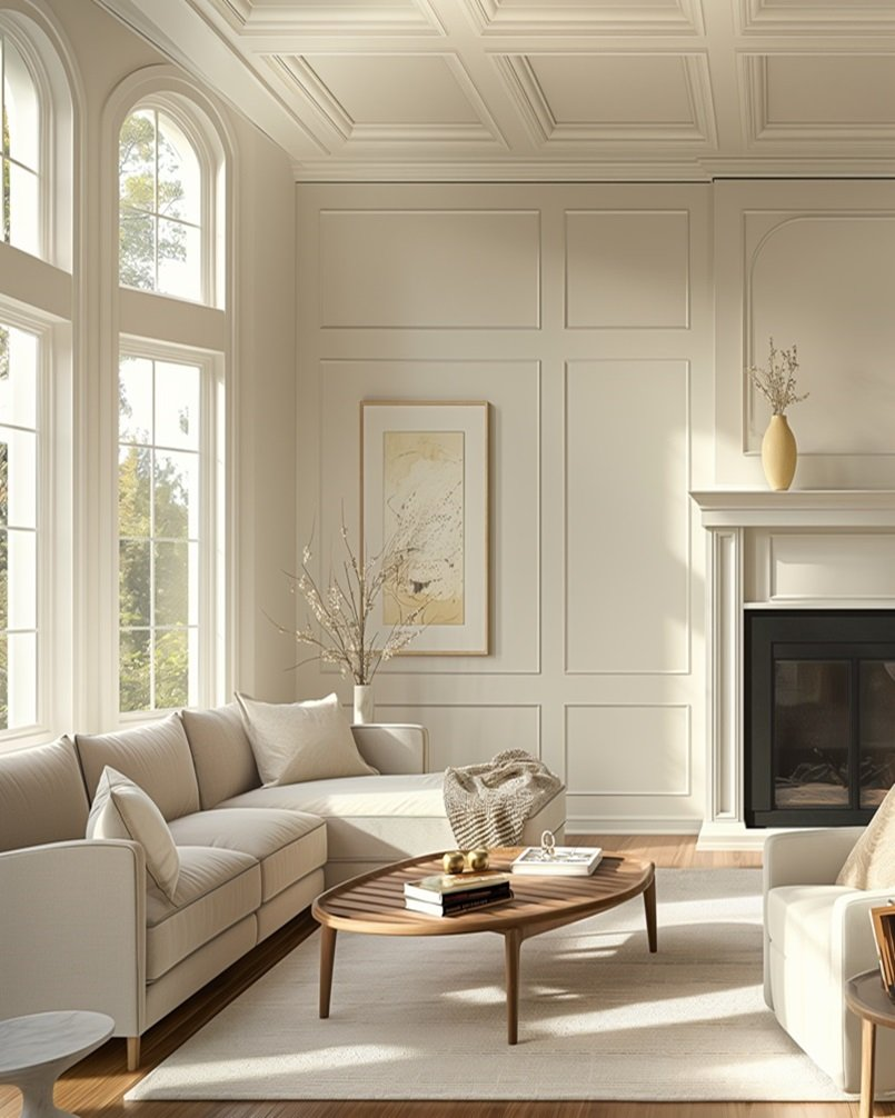 interior design neutral paint living room