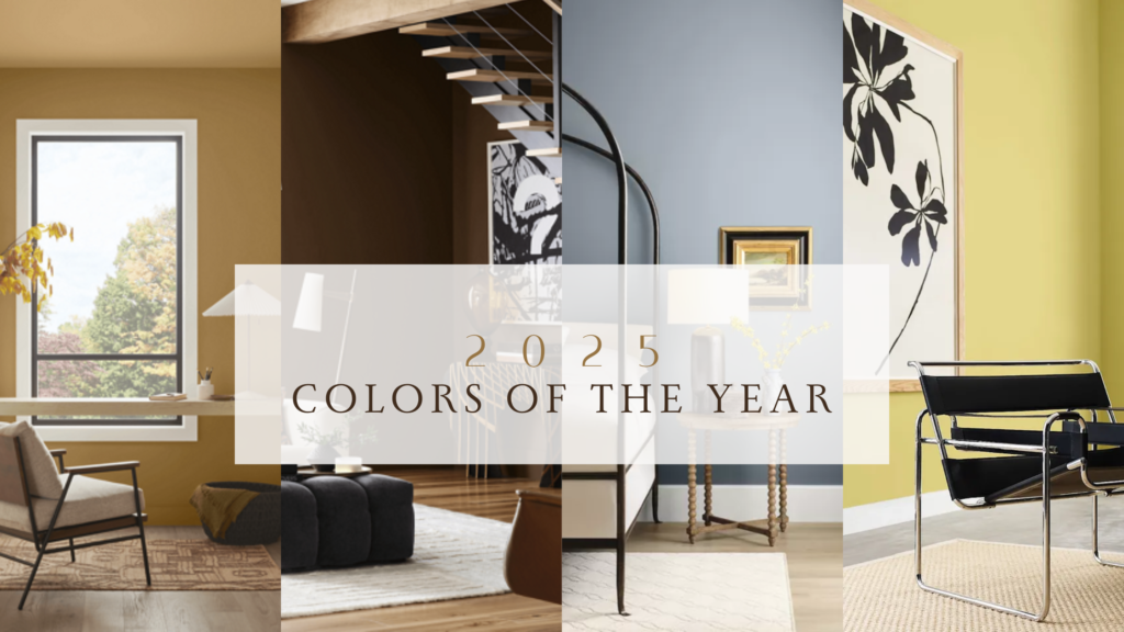 2025 Color Trend moodboard for Interior Design 